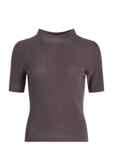 Viscose-Blend Knit Top, Kibri Tops Knitwear Jumpers Brown Ivo Nikkolo