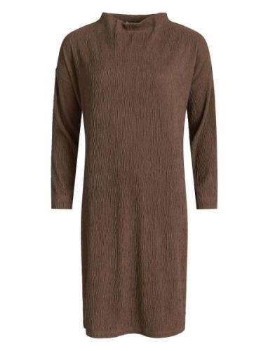 Long Sleeve Dress, Doriga Knelang Kjole Brown Ivo Nikkolo