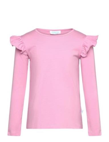 Alicia Pink Candy Tops T-shirts Long-sleeved T-shirts Pink POP & CO