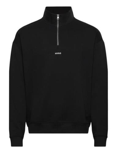 Durty244 Tops Knitwear Half Zip Jumpers Black HUGO