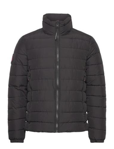 Fuji Emb Padded Jacket Fôret Jakke Black Superdry