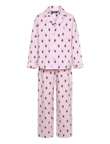 S6-Sleepwear Pant Set Pyjamas Sett Pink Polo Ralph Lauren