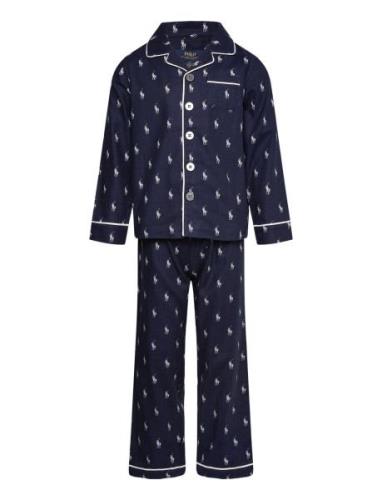 S6-Sleepwear Pant Set Pyjamas Sett Navy Polo Ralph Lauren