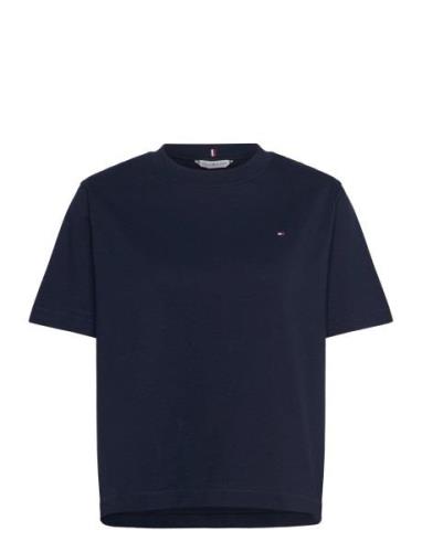 Modern Relaxed C-Nk Ss Tops T-shirts & Tops Short-sleeved Navy Tommy H...