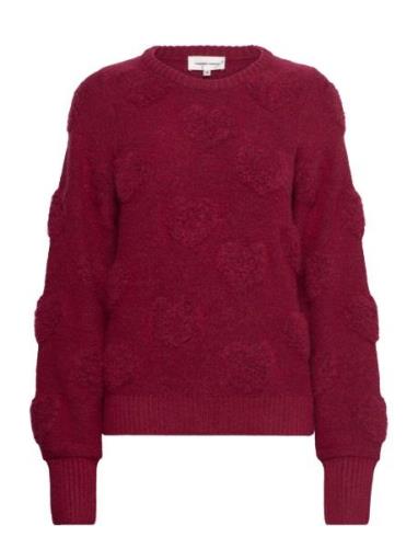 Bibian Heart Pullover Tops Knitwear Jumpers Red Fabienne Chapot