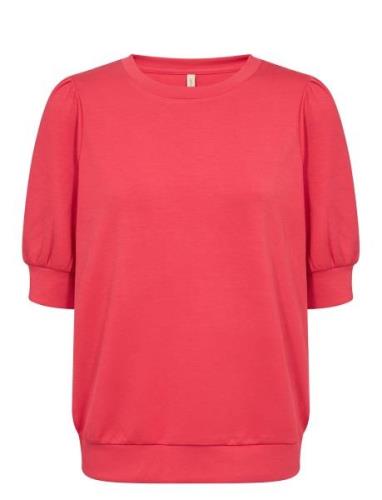 Sc-Banu Tops Sweat-shirts & Hoodies Sweat-shirts Red Soyaconcept