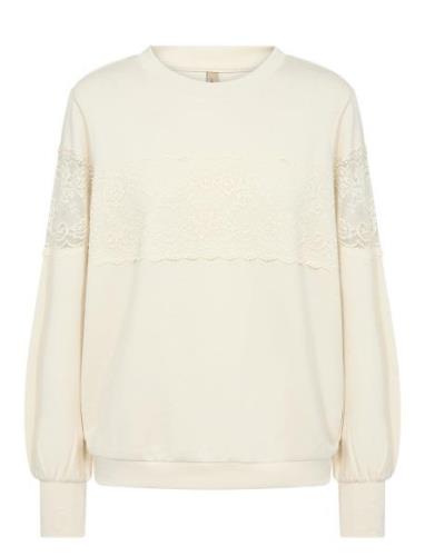 Sc-Banu Tops Sweat-shirts & Hoodies Sweat-shirts Cream Soyaconcept