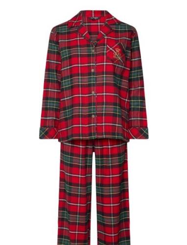 Lrl L/S Notch Collar Long Pant Pj Set Pyjamas Red Lauren Ralph Lauren ...