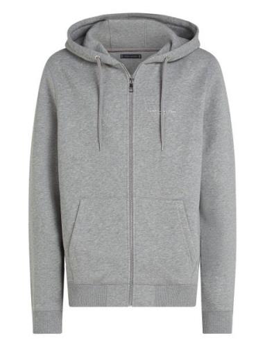 Small Tommy Logo Zip Hdd Tops Sweat-shirts & Hoodies Hoodies Grey Tomm...