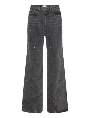 Bonnie Wide Leg - Rhinest Bottoms Jeans Wide Grey Fabienne Chapot