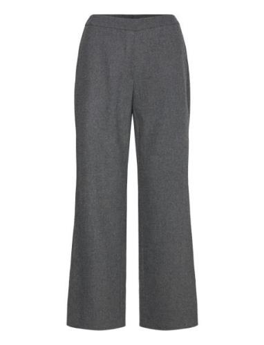 Mschjennabella Pants Bottoms Trousers Wide Leg Grey MSCH Copenhagen