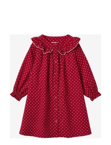 Dolly Dot Collar Dress Dresses & Skirts Dresses Partydresses Red Fliin...