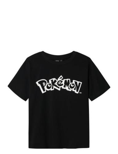 Nlmsarif Pokemon Ss L Top Sky Tops T-shirts Short-sleeved Black LMTD