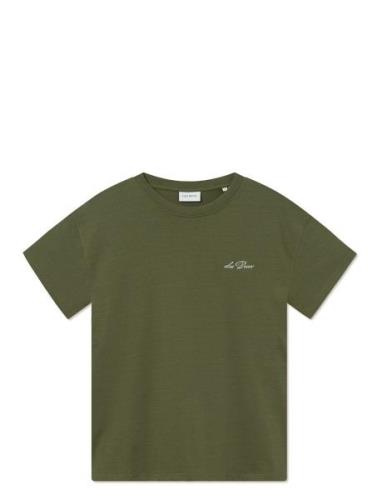 Crew T-Shirt Tops T-shirts Short-sleeved Green Les Deux