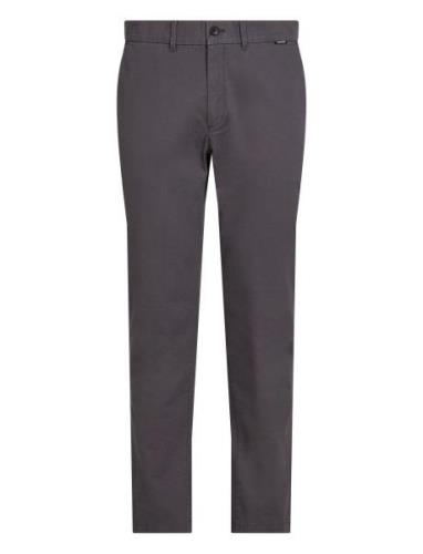 Modern Twill Slim Chino Bottoms Trousers Chinos Grey Calvin Klein