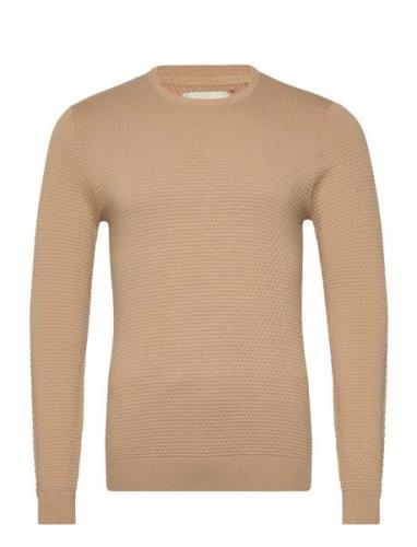 Bhredhill Crew Neck Knit Noos Tops Knitwear Round Necks Beige Blend