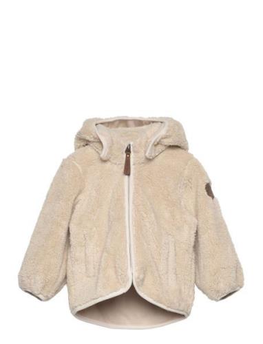 Wp Teddy Jacket W Ears Outerwear Fleece Outerwear Fleece Jackets Beige...