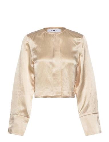 Carin - High Shine Blend Rd Tops Blouses Long-sleeved Cream Day Birger...