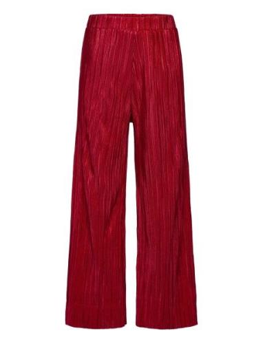 Trousers Jersey Plisse Bottoms Trousers Red Lindex