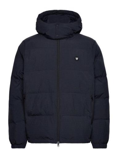 Wwhen Ripstop Puffer Fôret Jakke Navy Double A By Wood Wood