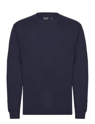 Hco. Guys Knits Tops T-shirts Long-sleeved Navy Hollister