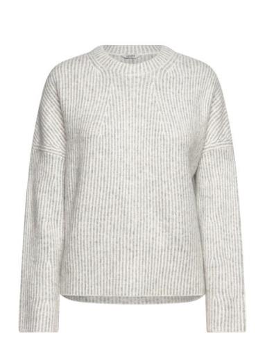 Gillian Contrast-M Tops Knitwear Jumpers Grey MbyM