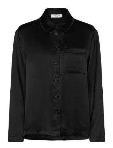 Rhjackie Shirt Tops Shirts Long-sleeved Black Rosemunde