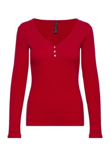 Long-Sleeved Pyjama Top Topp Red Hunkemöller