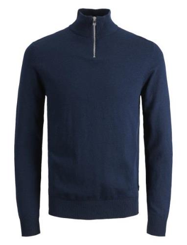 Jjeemil Knit Half Zip Noos Jnr Tops Knitwear Pullovers Navy Jack & J S