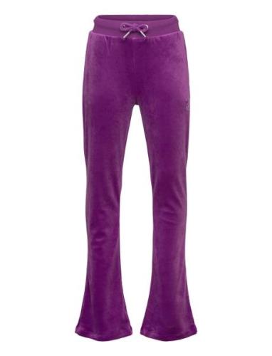 Diamante Bootcut Jogger Bottoms Sweatpants Purple Juicy Couture