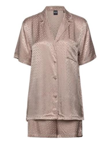 Monogram_Short Set Pyjamas Beige BOSS