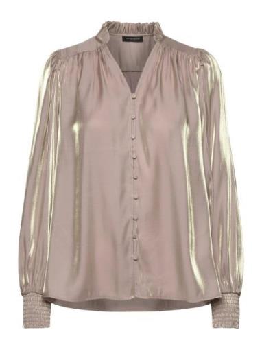 Kassianibbharrietta Shirt Tops Blouses Long-sleeved Beige Bruuns Bazaa...