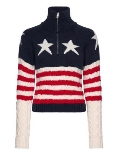 Tjw 1/4 Zip Rwb Star Sweater Ext Tops Knitwear Jumpers Navy Tommy Jean...