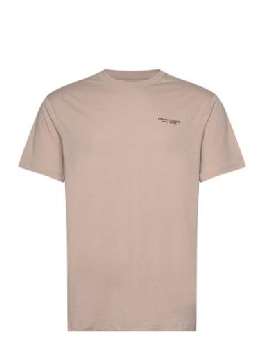 T-Shirt Tops T-shirts Short-sleeved Beige Armani Exchange