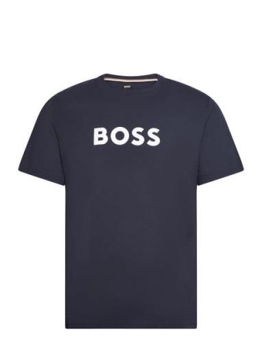 T-Shirt Rn Tops T-shirts Short-sleeved Navy BOSS