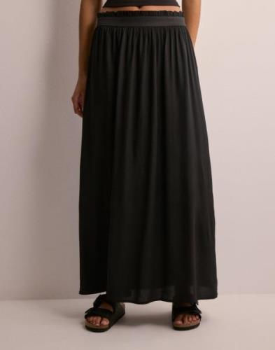 Only - Svart - Onlvenedig Paperbag Long Skirt Wvn