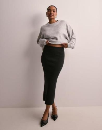 Object Collectors Item - Svart - Objreynard Hw Knit Skirt Noos