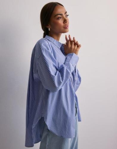 JJXX - Blå - Jxjamie Ls Relaxed Poplin Shirt Wvn