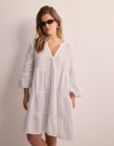 Only - Hvit - Onlthyra Peplon Dress Noos Wvn