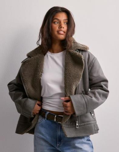 Only - Grå - Onlbetty Bonded Oversized Aviator C