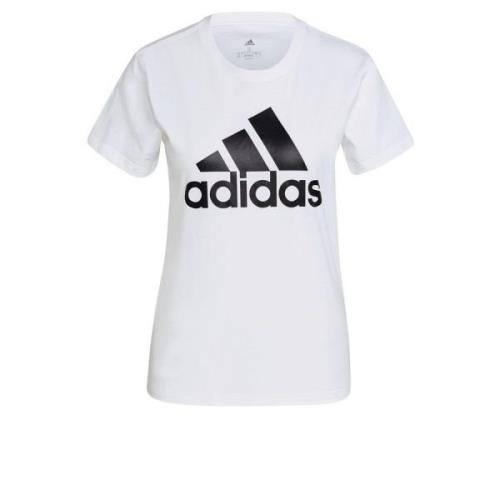 adidas T-Skjorte Essentials Big Logo - Hvit/Sort Dame