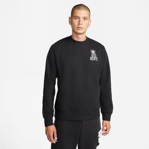 Nike Genser NSW Fleece Crew - Sort/Hvit