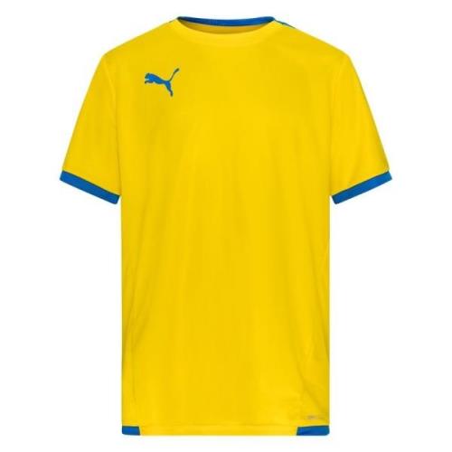 PUMA Trenings T-Skjorte teamLIGA - Gul/Electric Blue Lemonade Barn