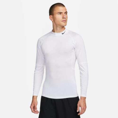 Nike Pro Top Dri-FIT Mock - Hvit/Sort Langermet