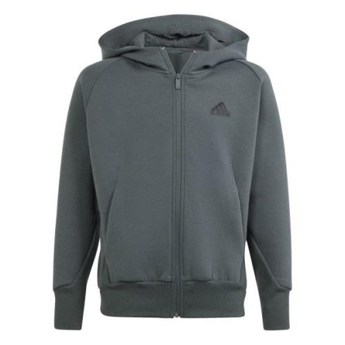 adidas Hettegenser Z.N.E. Full Zip - Grå Barn