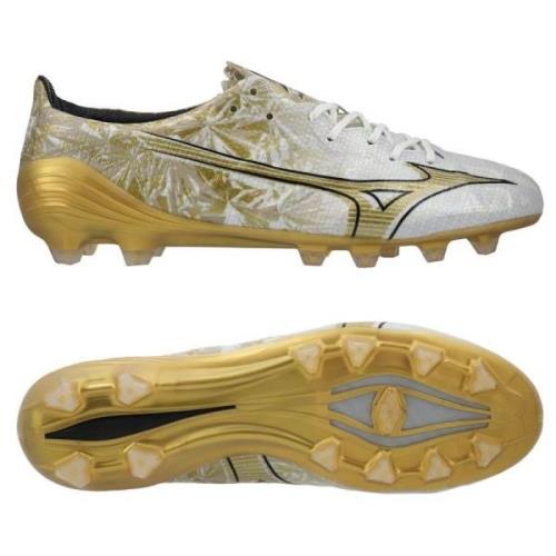 Mizuno Alpha Made in Japan FG/AG Prism Gold - Hvit/Gull/Sort