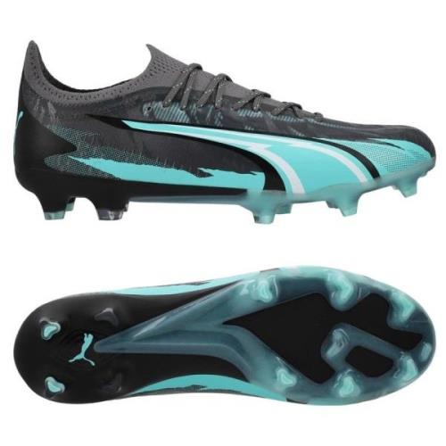 PUMA Ultra Ultimate FG/AG Rush - Strong Gray/Hvit/Turkis LIMITED EDITI...