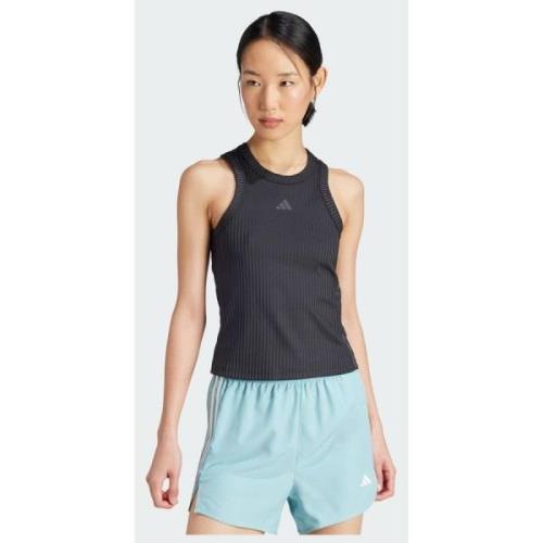 Adidas All Gym Seasonal Rib Tight Fit Tonal 3-Stripes Tank Top