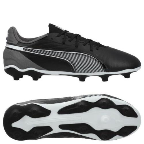 PUMA King Match FG/AG Eclipse - Sort/Hvit/Cool Dark Gray Barn