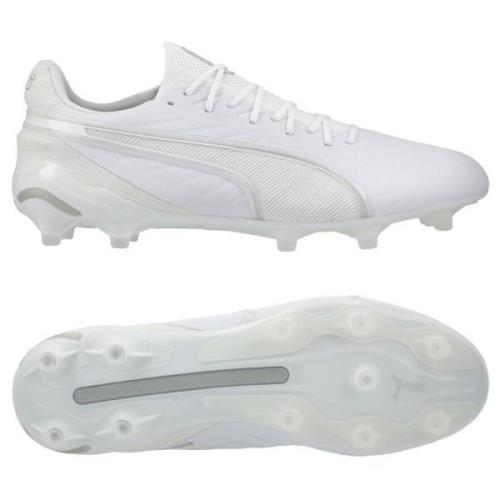 PUMA King Ultimate FG/AG White Pack - Hvit/Sølv